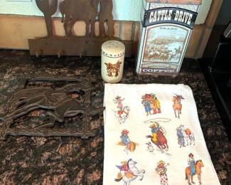 Cowboy Kitchen  Trivet, Towel Hanger