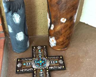 Horse Duo  Embellished Cross