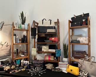 One room filled with handbags, cosmetics and jewelry 