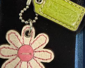 Vintage Coach Key chain Flower power 