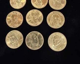 9 United States Of America $1 Presidential Coins