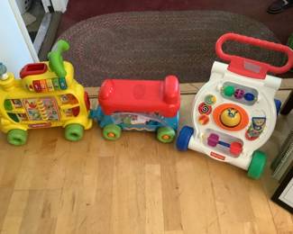Fisher Price record player, train set 
