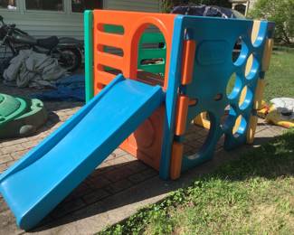 Little tykes playhouse with climbing side, opening and mini slide.  Presale $125