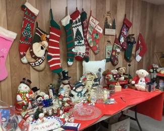 Lots of Christmas decorations