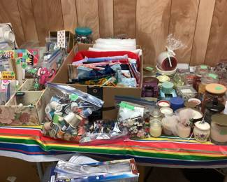 Lots of sewing thread and other accessories