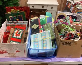 Lots of Christmas bags