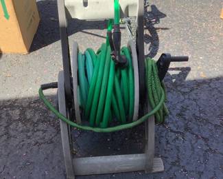 Garden hoses with caddy