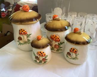 1970’s mushroom canister set….very collectible