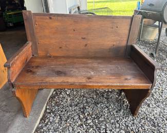 Antique wooden bench