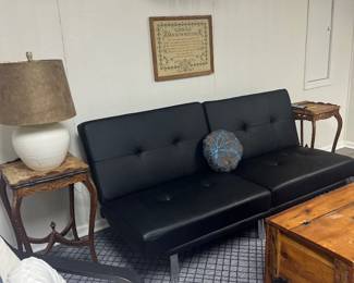 Futon, Ikea Chairs, Wood Side tables 