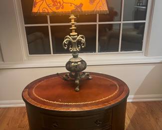 Antique Table and Lamp