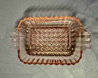 Pink Depression Glass Relish Tray