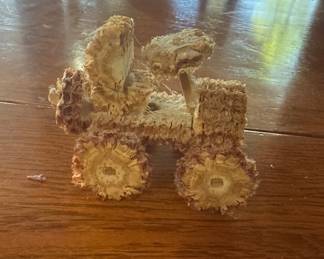 Tractor made from a corncob 