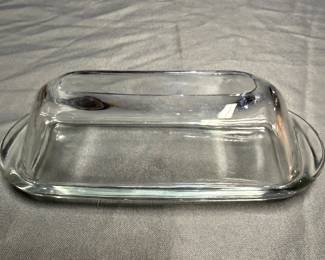 Clear Glass Butter Dish