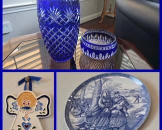 Delft, Blue Cut to Clear Vase, Blue Decor