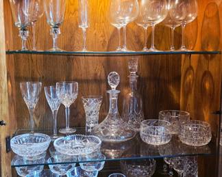 decanter, crystal, stemware, Waterford