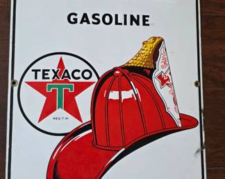 vintage Texaco metal sign 1950s