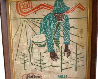 Original Fulton Mills Art RARE TEXTILE ART