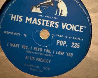 I want you I need you. I love you. HMV Mint 78 Elvis