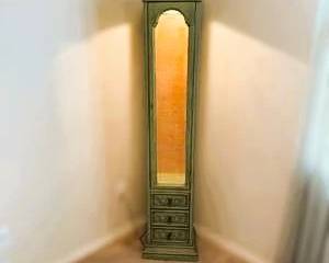 Tall Windowed Display Jewelry Armoire Cabinet