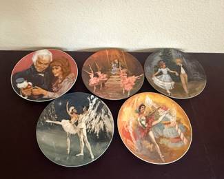 Vintage Ballet Collector Plates – Shell Fisher Art (Set of 5) – Decorative Porcelain