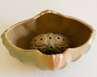 Vintage Van Briggle Pottery Console Bowl w/ Frog K108 – Colorado Springs Art