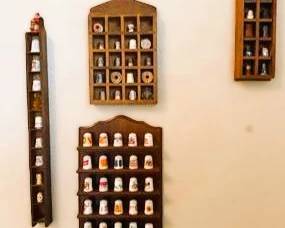 Large Thimble Collection w/ Display Racks – Advertising & Vintage Thimbles
