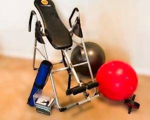 Inversion Table w/ Exercise Balls & Fitness Accessories – Home Gym Equipment