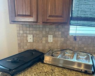 Electric Buffet Server Food Warmer 3 Tray Stainless Steel Warming Station Party Catering