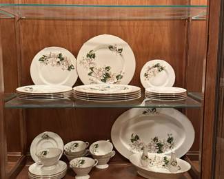 Fine Arts China Orange Blossom & Gardenia Dinnerware Set Floral Dish Set Service Lot