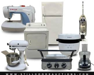 Sewing machines, Kitchenaid, Cuisinart, appliance, vacuum cleaners, household items and much more.
