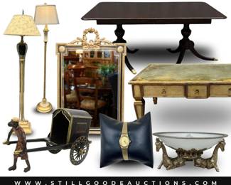 Lighting, bronze, Theodore Alexander, mirrors, watches, 14k, sterling silver, decorative accessories, and much more.