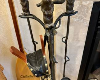 Bear Fireplace Tool Set