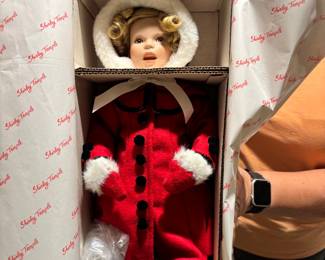 Couple of Shirley Temple Christmas dolls