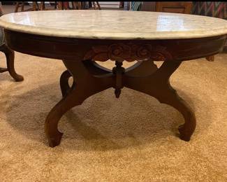 Marble top coffee table