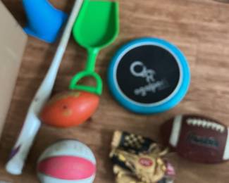 Assorted Sports and Outdoor Toys Lot with Helmets