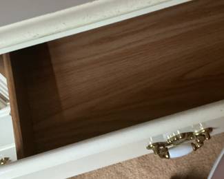 Vintage White Children's Desk and Hutch with Swivel Chair