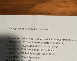Vintage Technics and Pioneer Stereo System with Turntable, Cassette Deck, CD Player, and Speakers
