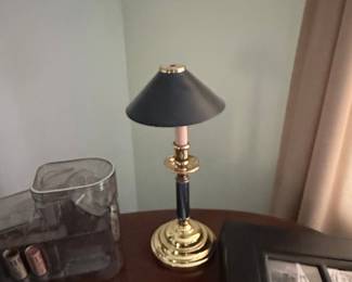 Chapman Manufacturing Brass and Black Candlestick Table Lamp