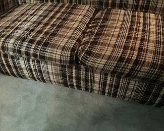 Vintage Plaid Sleeper Sofa