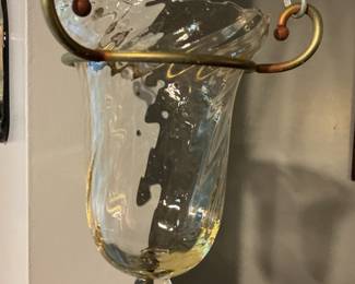 Vintage Partylite Hanging Glass Candle Holder