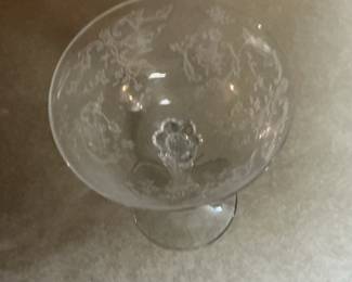 Vintage Fostoria Navarre Etched Champagne/Sherbet Glasses