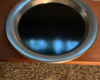 Pewter Pitcher, Two Cups, and Dish Set