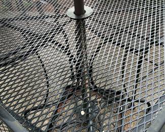 Wrought Iron Patio Table and Four Chairs Set