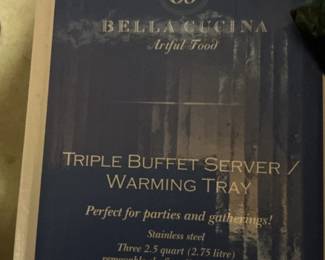 Bella Cucina Triple Buffet Server and Warming Tray