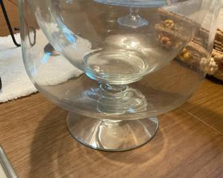 Glass Footed Punch Bowl with Insert