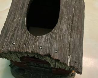 Rustic Cabin Birdhouse Tissue Holder