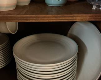 Pfaltzgraff "Bistro" White Ceramic Dining Set for 12