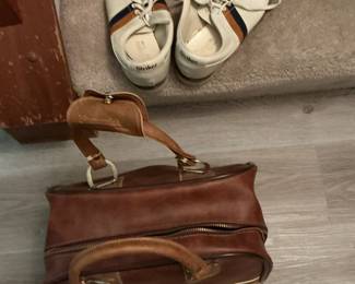 Brunswick "The TZone" Bowling Ball with Striker Shoes and Leather Bag