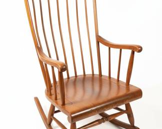 Nichols & Stone Stenciled Maple Rocking Chair